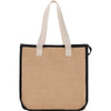 Bullet Black Jute Insulated Grocery Tote