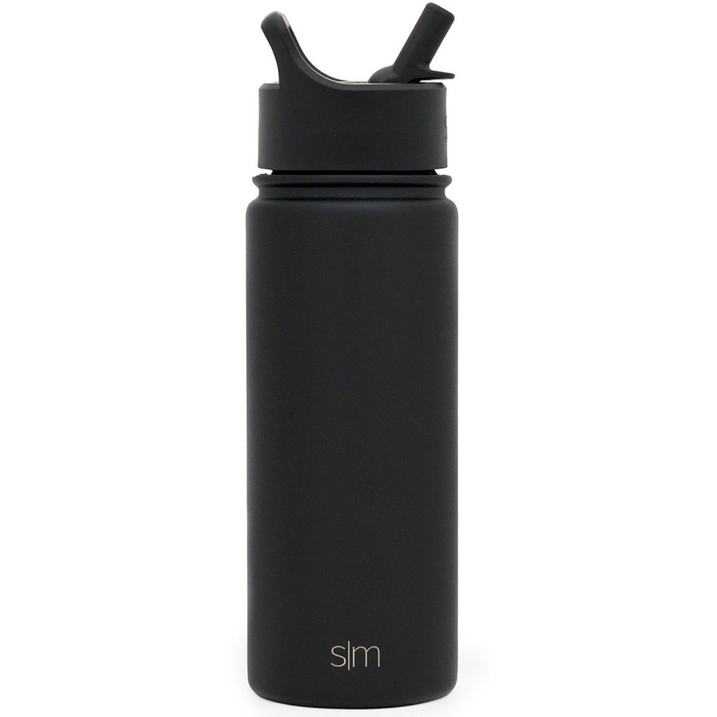 Simple Modern Midnight Black Summit Water Bottle with Straw Lid - 18oz