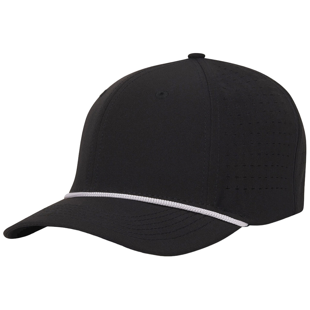 UNRL Black/White MidPro Vented Rope Snapback