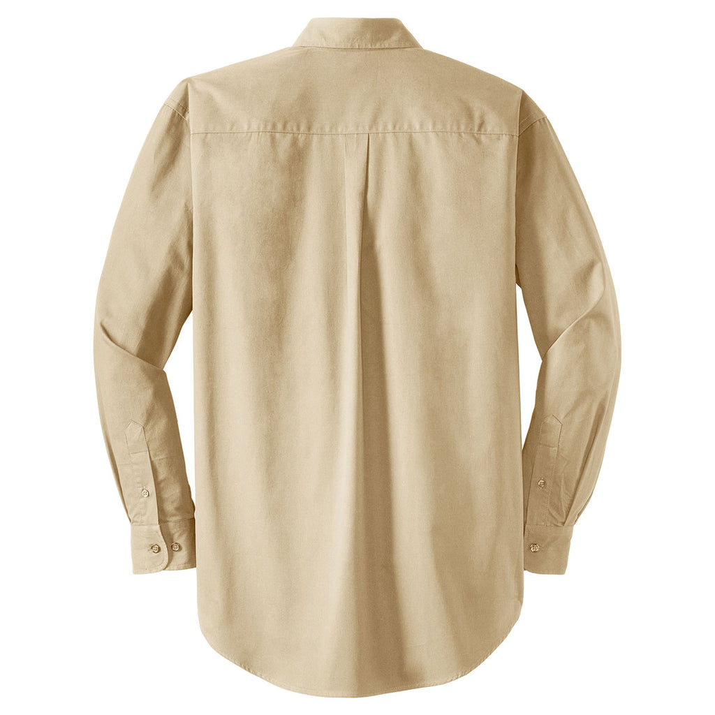 CornerStone Men's Stone Long Sleeve SuperPro Twill Shirt