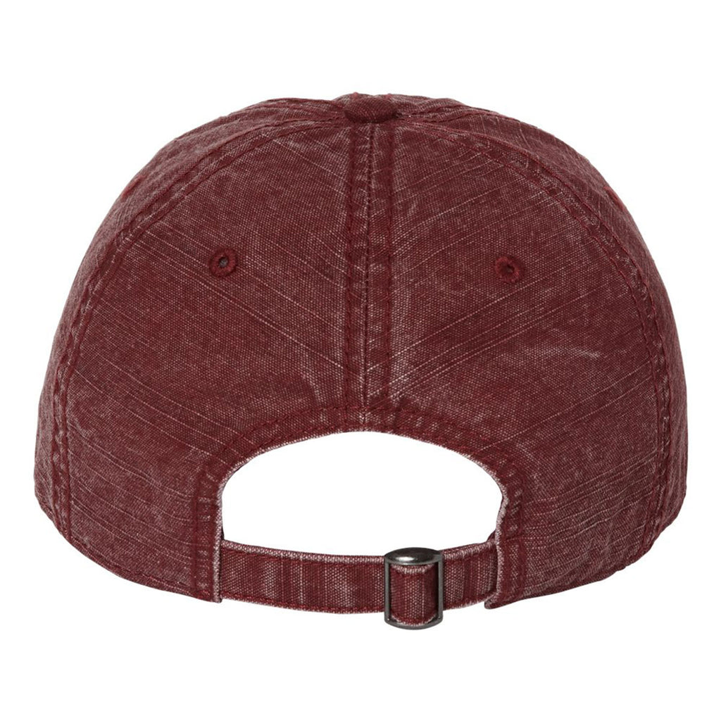 Sportsman Maroon Slub Fabric Dad Cap