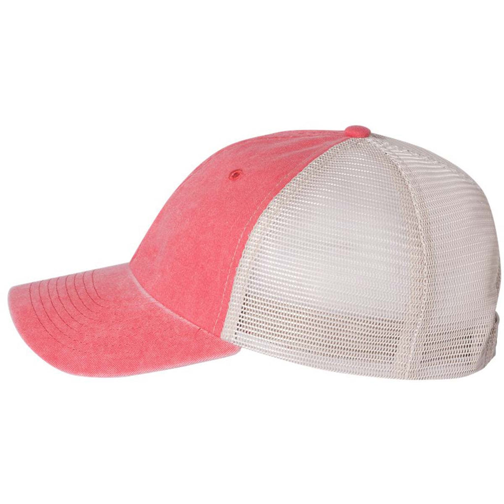 Sportsman Red/Stone Pigment Dyed Trucker Cap