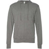 Independent Trading Co. Unisex Gunmetal Heather Lightweight Jersey Hooded Full-Zip T-Shirt