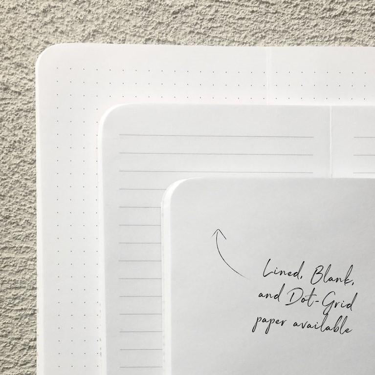 Denik White Medium Layflat Notebook - 7" X 9"