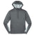 Sport-Tek Men's Dark Smoke Grey/ White Sport-Wick CamoHex Fleece Colorblock Hooded Pullover