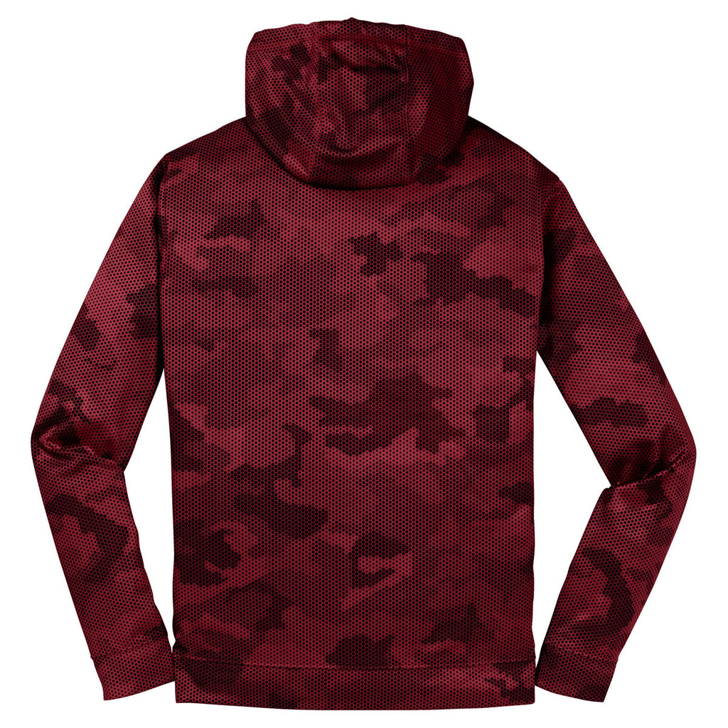 Sport-Tek Men's CamoHex Tee - Digital Camo Performance T-Shirt, Deep Red, Sizes XS To 4XL - View #6