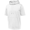 Sport-Tek Men's White Sport-Wick Fleece Short Sleeve Pullover Hoodie