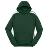 Sport-Tek Men's Forest Green/ White Sleeve Stripe Pullover Hooded Sweatshirt