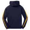Sport-Tek Men's True Navy/ Gold Sleeve Stripe Pullover Hooded Sweatshirt