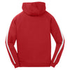 Sport-Tek Men's True Red/ White Sleeve Stripe Pullover Hooded Sweatshirt