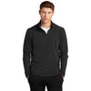 Sport-Tek Men's Heather Black Lightweight French Terry Quarter Zip Pullover