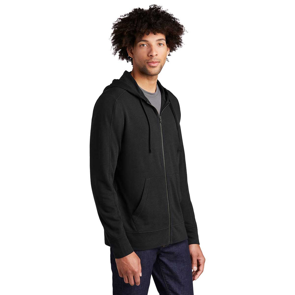 Sport-Tek Men's Black Triad Solid PosiCharge Tri-Blend Wicking Fleece Full-Zip Jacket