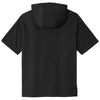 Sport-Tek Men's Black Triad Solid PosiCharge Tri-Blend Wicking Fleece Short Sleeve Hoodie