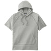 Sport-Tek Men's Light Grey Heather PosiCharge Tri-Blend Wicking Fleece Short Sleeve Hoodie