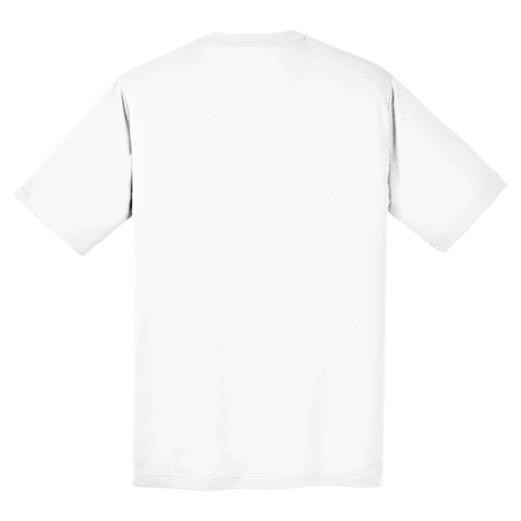 Sport-Tek Men's White PosiCharge RacerMesh Tee
