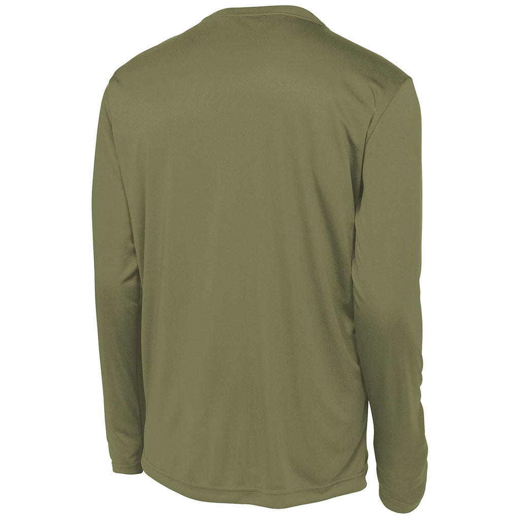 Sport-Tek Men's Olive Drab Green Long Sleeve PosiCharge Competitor Tee