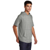 Sport-Tek Men's Light Grey Heather Posicharge Tri-Blend Wicking Short Sleeve Hoodie