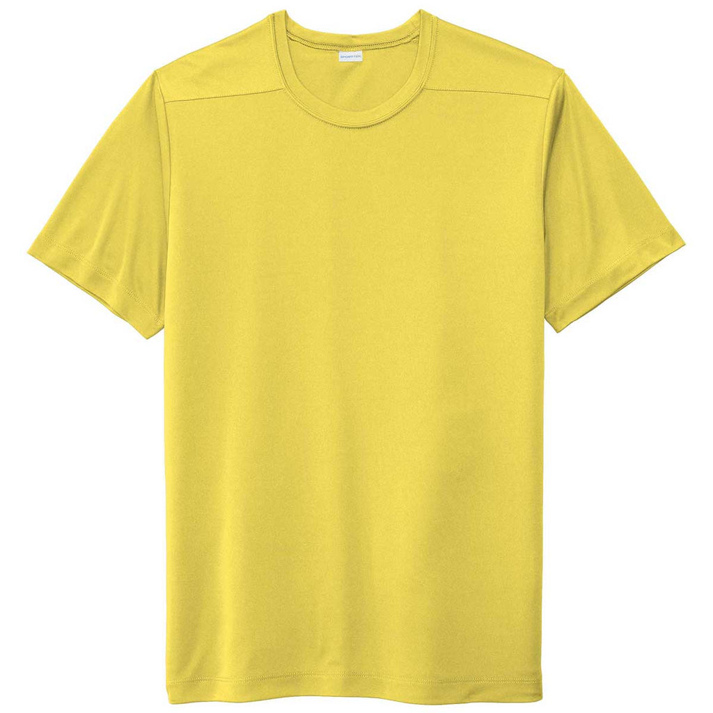 Sport-Tek Men's Yellow Posi-UV Pro Tee