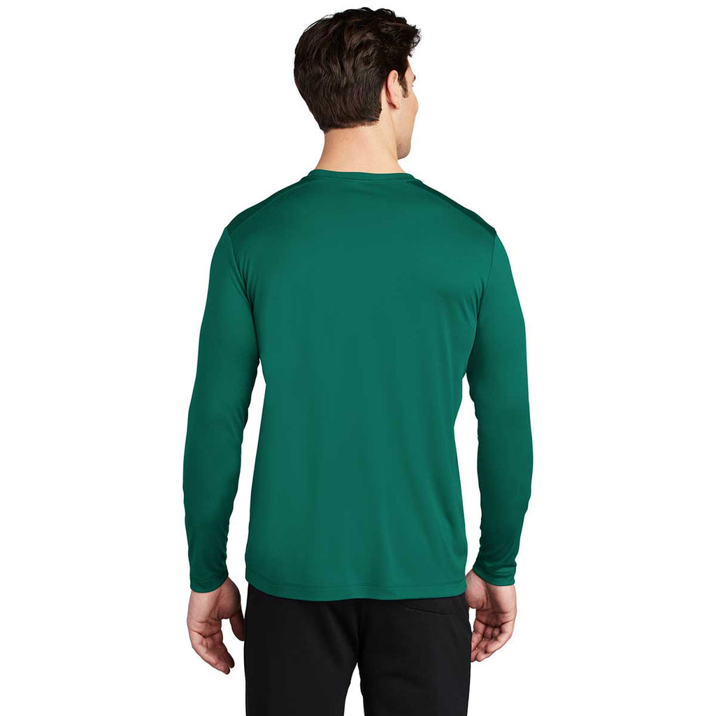 Sport-Tek Men's Marine Green Posi-UV Pro Long Sleeve Tee
