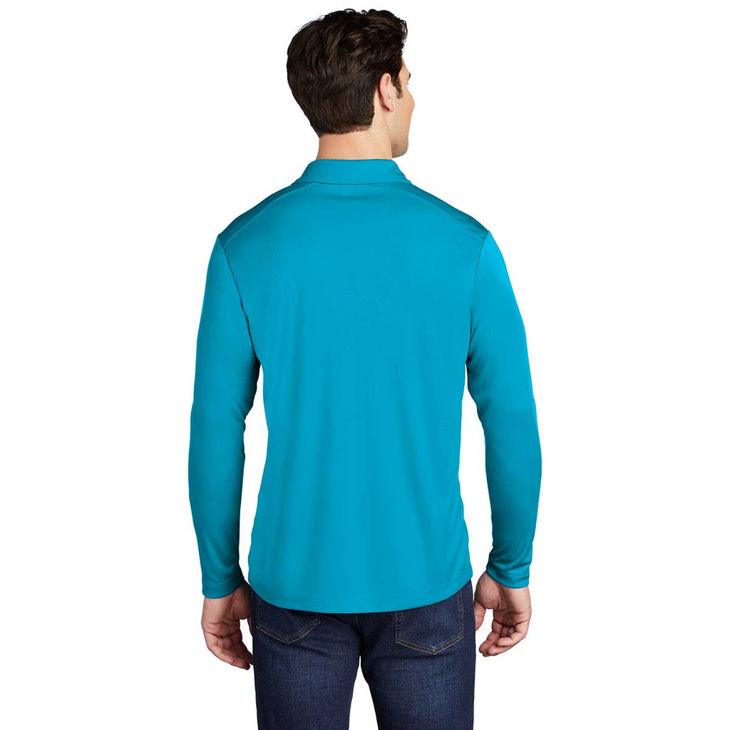 Sport-Tek Men's Sapphire Posi-UV Pro Long Sleeve Polo