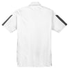 Sport-Tek Men's White/Grey PosiCharge Active Textured Colorblock Polo