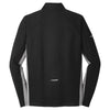 Sport-Tek Men's Black/Charcoal Grey Heather Sport-Wick Stretch Contrast 1/2-Zip Pullover