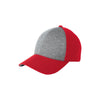 Sport-Tek Vintage Heather/True Red Jersey Front Cap