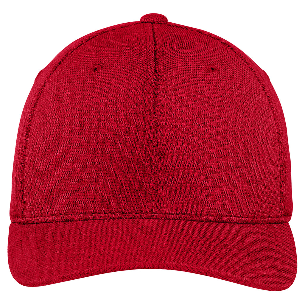 Sport-Tek True Red Flexfit Cool & Dry Poly Block Mesh Cap