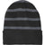 Sport-Tek Black/Iron Grey Striped Beanie with Solid Band
