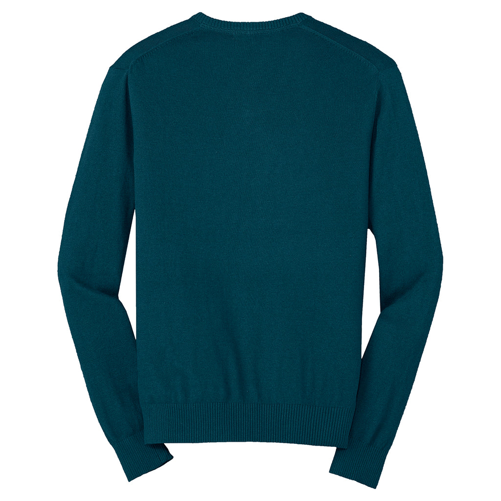 Port Authority Men's Moroccan Blue V-Neck Sweater