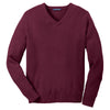 Port Authority Men's Burgundy Value V-Neck Sweater