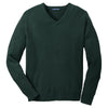 Port Authority Men's Forest Green Value V-Neck Sweater