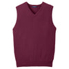 Port Authority Men's Burgundy Value V-Neck Sweater Vest