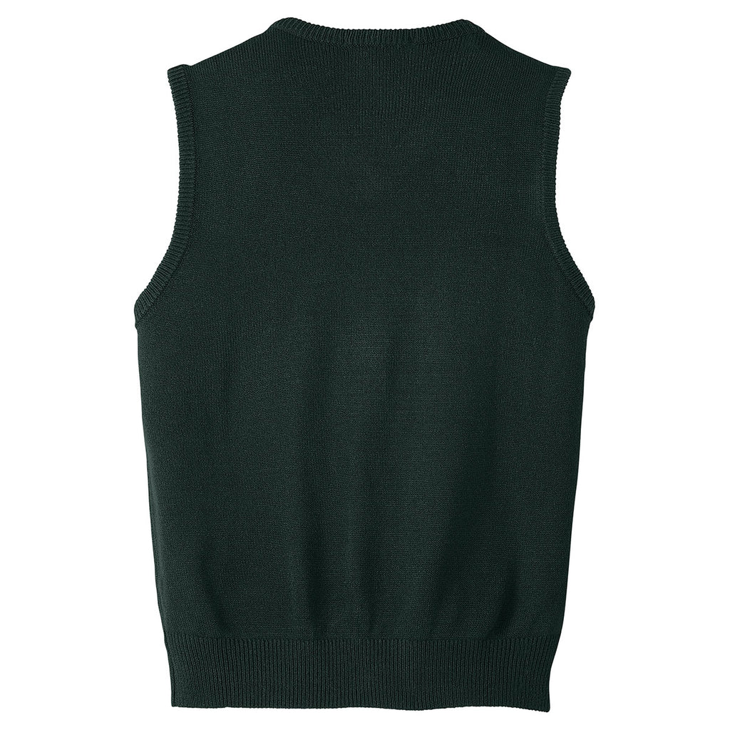 Port Authority Men's Forest Green Value V-Neck Sweater Vest
