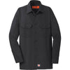 Red Kap Men's Black Long Sleeve Solid Ripstop Shirt