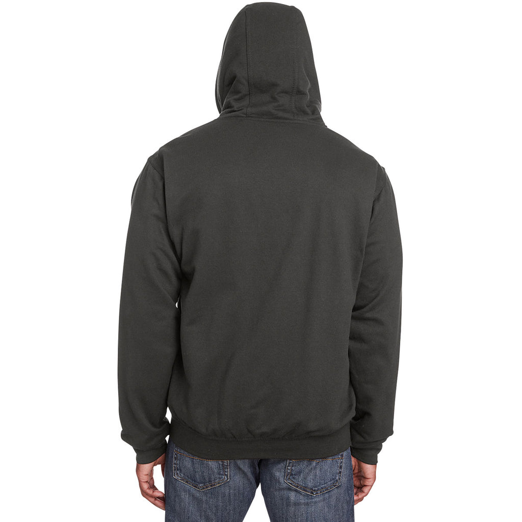 Berne Men's Charcoal Heritage Thermal-Lined Full-Zip Hooded Sweatshirt