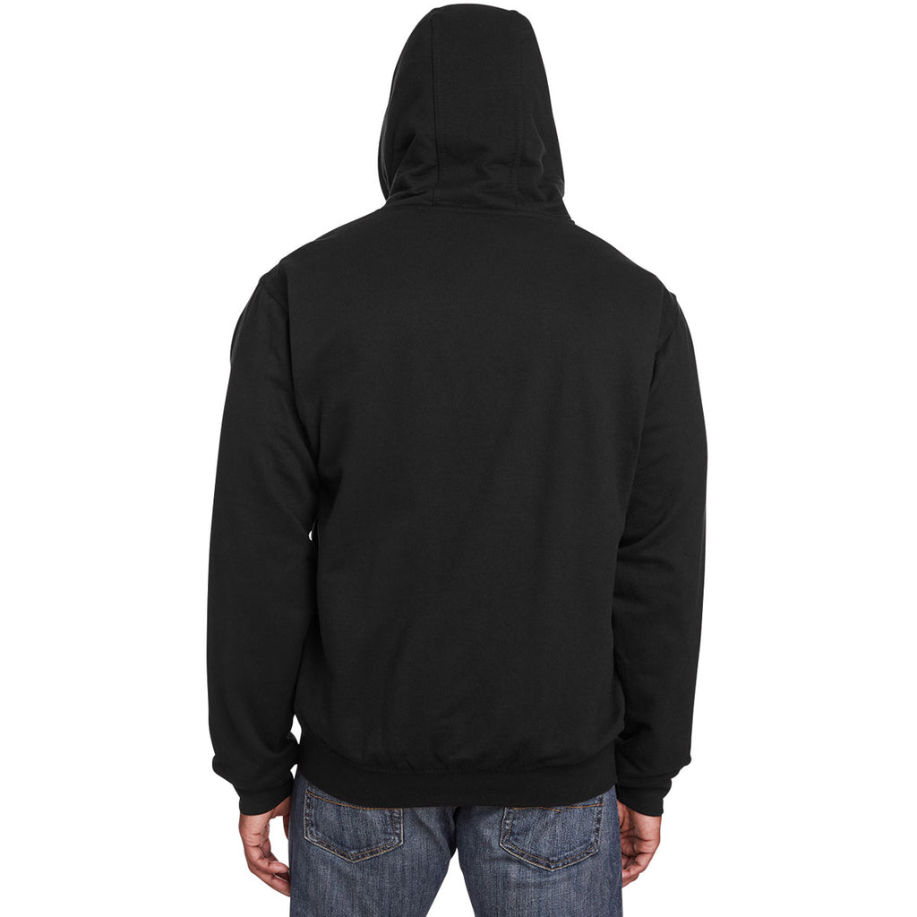 Berne Men's Black Heritage Thermal-Lined Full-Zip Hooded Sweatshirt