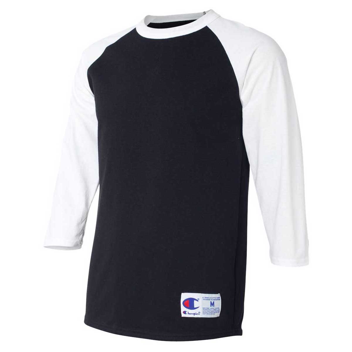 Champion Raglan Baseball T-Shirt Black/White / S