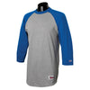 Champion Men's Grey/Blue Baseball T-Shirt