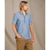 Toad & Co. Men's Bright Indigo Honcho Popover Short Sleeve Shirt