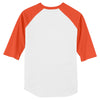 Sport-Tek Men's White/Deep Orange Colorblock Raglan Jersey