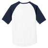 Sport-Tek Men's White/ Navy Short Sleeve Colorblock Raglan Jersey