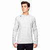 Champion Men's White Heather Vapor Cotton Long-Sleeve T-Shirt