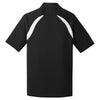 Sport-Tek Men's Black/White Dry Zone Colorblock Raglan Polo