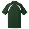 Sport-Tek Men's Forest Green/White Dry Zone Colorblock Raglan Polo