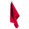 Anvil Red Fringed Fingertip Towel with Corner Grommet and Hook