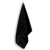 Anvil Black Deluxe Hemmed Hand Towel with Corner Grommet and Hook