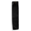 Anvil Black Deluxe Tri-Fold Hemmed Hand Towel with Center Grommet and Hook