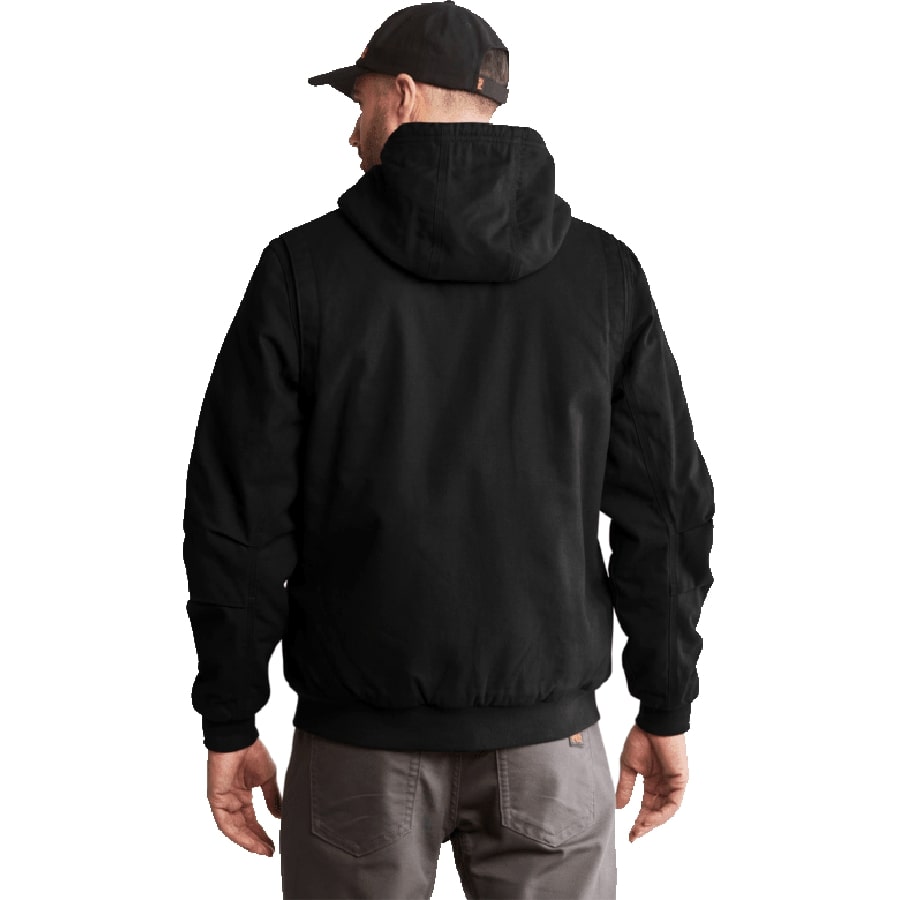 Timberland Men's Jet Black Gritman Lined Canvas Hooded Jacket