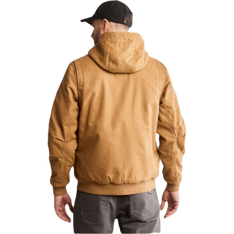 Timberland Men's Dark Wheat Gritman Lined Canvas Hooded Jacket